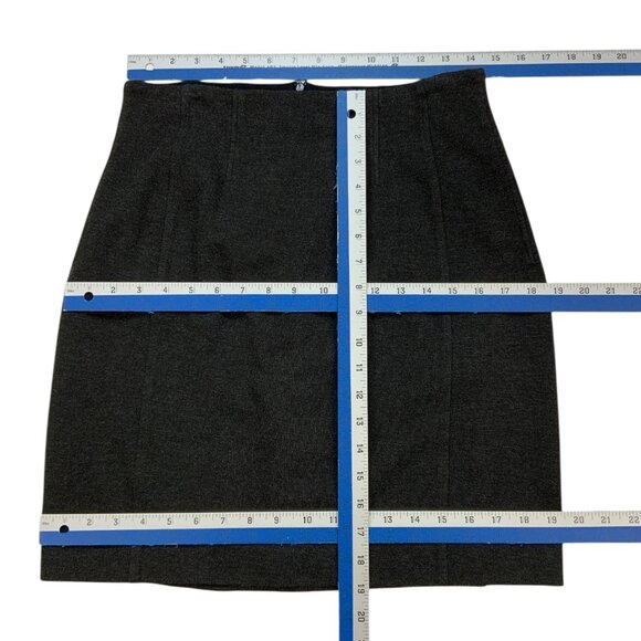 M.M. Lafleur The Crosby Skirt Textured Ponte 6 Charcoal Mini High Rise - Picture 4 of 11